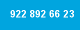 922 892 66 23 922 892 66 23